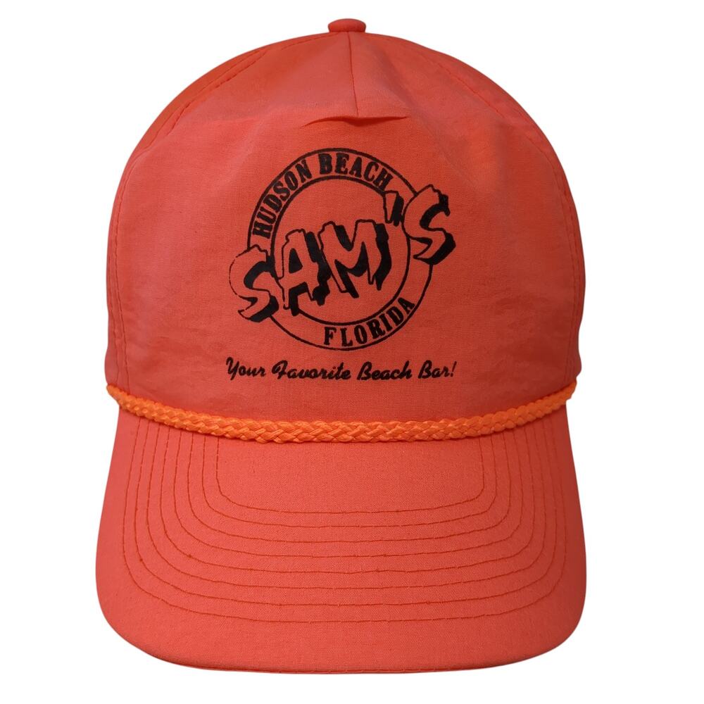 Hudson Beach Sam's Snapback Rope Hat Orange One Size Outdoor Cobra